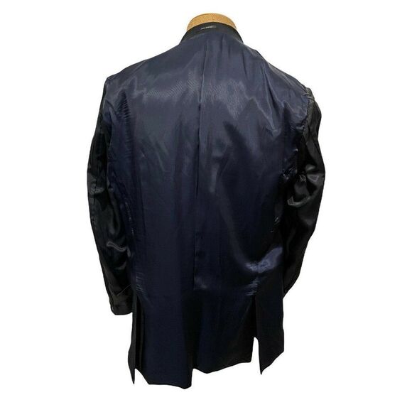 JOSEPH BACH Sartoriale Sports Coat Gray Blue Striped 100% Wool Size 44 L Long‎ - Picture 9 of 11